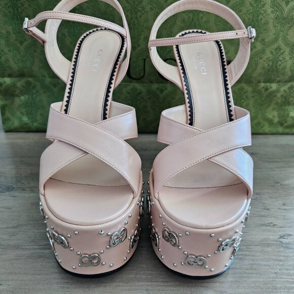 Gucci GG Pink Platform Heels - Picture 2 of 6